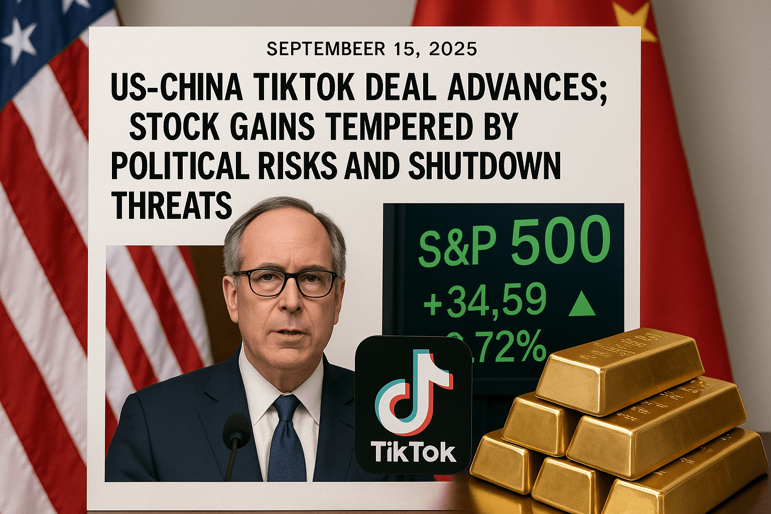 US-China TikTok Deal Advances; Stock Gains Tempered by Political Risks and Shutdown Threats